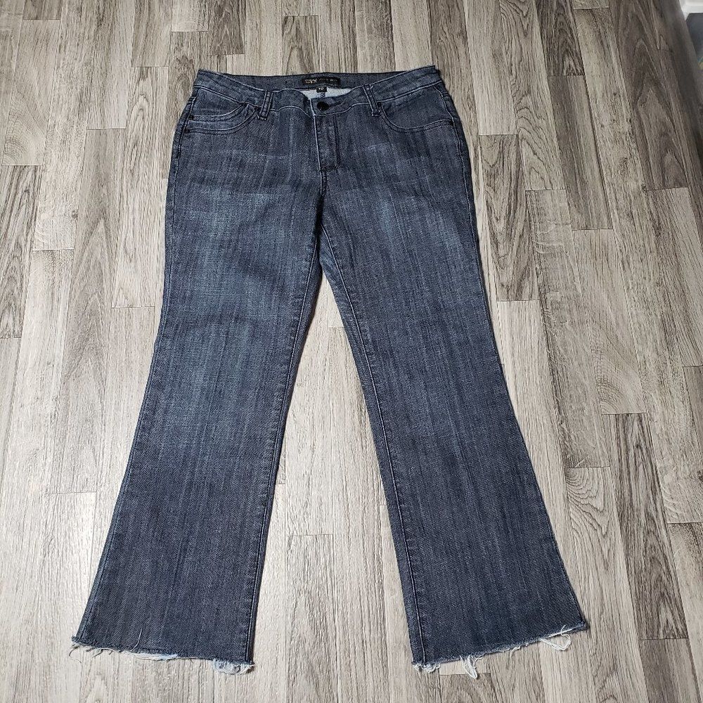 (3/$27) Mossimo Rhinestones‎ Raw Hem Blue Jeans
